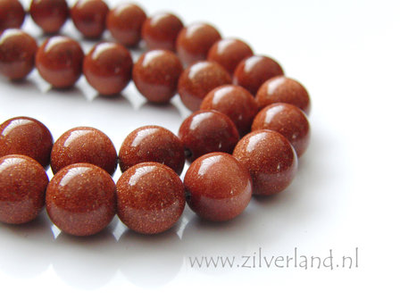 10mm Goudsteen Kralen