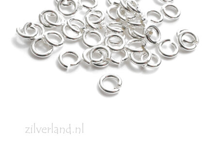 10 Stuks 0,80x3,80mm Sterling Zilveren Montageringen