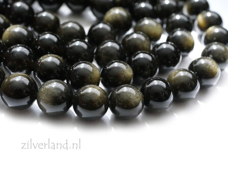 8mm Gouden Obsidiaan Edelstenen Kralen- A Kwaliteit