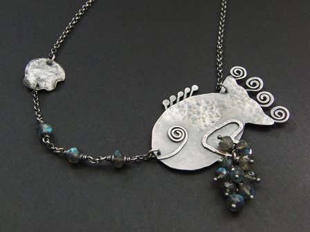 Handgemaakte Zilveren Ketting met Labradoriet