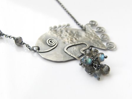 Handgemaakte Zilveren Ketting met Labradoriet