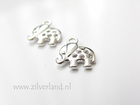 1 Stuk Sterling Zilveren Bedel- Olifant