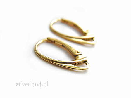 Sterling Zilveren Oorhaken- Verguld