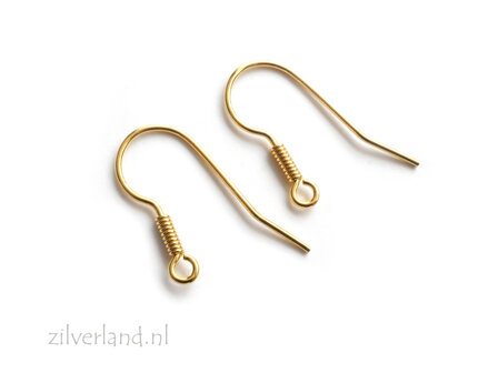 Sterling Zilver 925 Oorhaken- Verguld