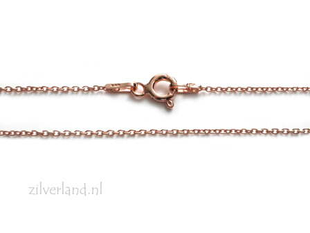 1,0mm Sterling Zilveren Collier Anker- 45cm, Rose Verguld