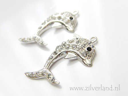 1 Stuk Sterling Zilveren Hanger- Dolfijn