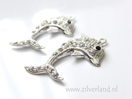 1 Stuk Sterling Zilveren Hanger- Dolfijn
