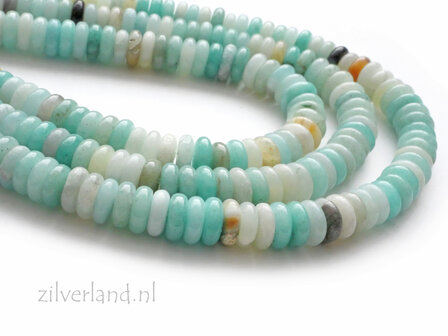 2x6 mm Amazoniet Kralen Rondellen