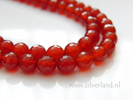 8mm Carneool Edelsteen Kralen- Facet