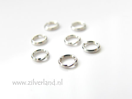 10 Stuks Sterling Zilveren Splitringetjes 5mm