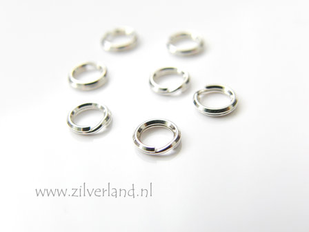 10 Stuks Sterling Zilveren Splitringetjes 5mm