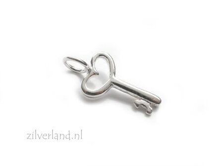1 Stuk Sterling Zilveren Hanger- Sleutel
