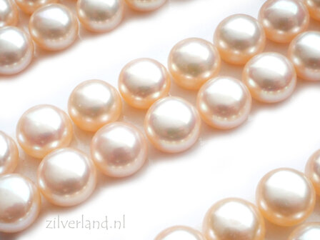 1 Stuk 8mm Zoetwaterparel Half Doorboord- Roze