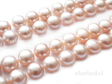 1 Stuk 5,5-6mm Zoetwaterparel Half Doorboord- Paars/Roze