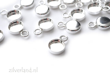 6mm Sterling Zilveren Hanger voor UV Hars/Resin of Cabochons