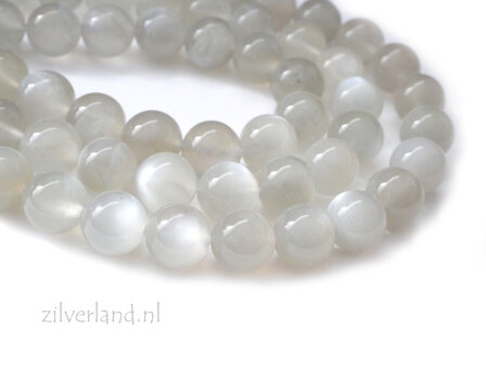 8mm Grijze Maansteen Edelstenen Kralen