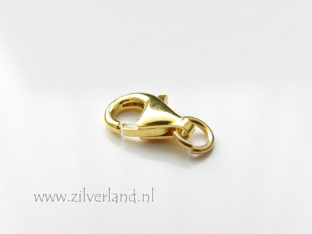 11mm Sterling Zilveren Lobsterslot- Verguld