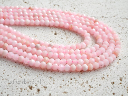 Roze Opaal kralen, klein.