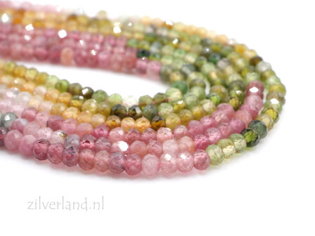 Toermalijn edelstenen kralen- kleine kraaltjes