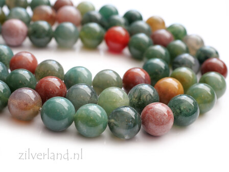 10mm Rood-Groen Mosagaat Edelsteen Kralen