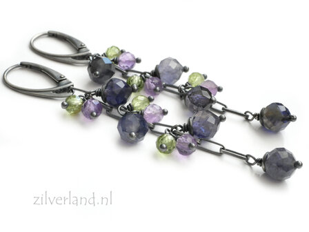 Handgemaakte oorbellen Ioliet