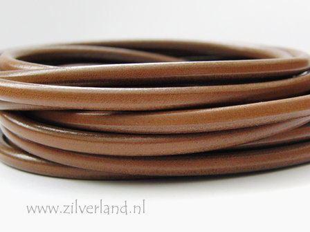 20cm Rond 6mm Leerkoord- Taupe