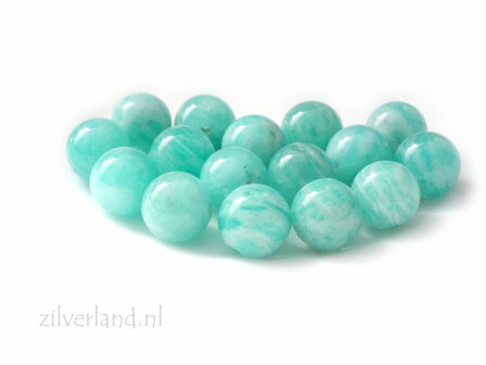 8mm Blauwe Amazoniet Edelsteen Kraal