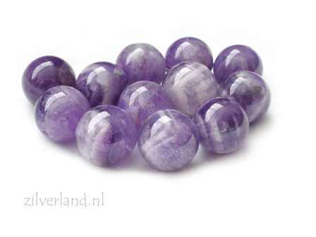 12mm Chevron Amethist (Dog Tooth) Edelsteen Kraal