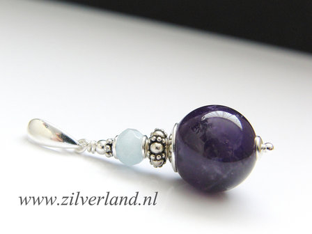 Sterling Zilveren Hanger met Amethist