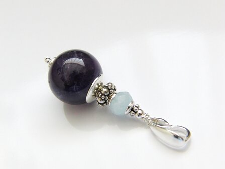 Sterling Zilveren Hanger met Amethist