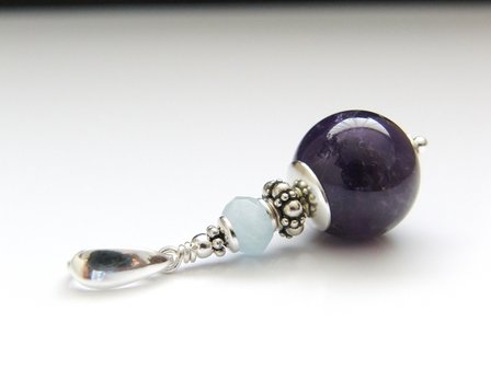 Sterling Zilveren Hanger met Amethist