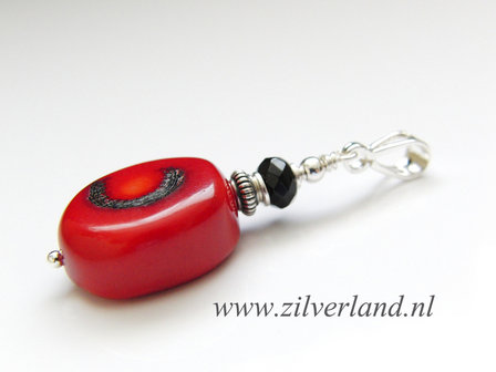 Sterling Zilveren Hanger met Koraal