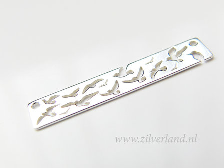 1 Stuk Sterling Zilveren Hanger/Connector- Vogels