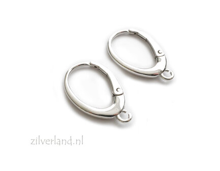 925 Zilveren Oorhaken met Open Oogjes