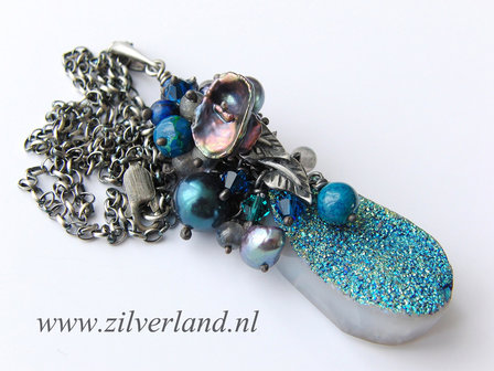 Sterling Zilveren Ketting met Druze