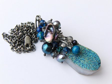 Sterling Zilveren Ketting met Druze