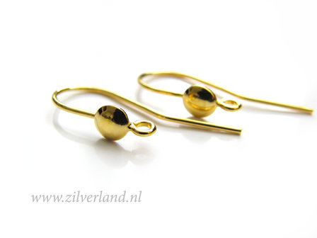 Sterling Zilveren Oorhaken- Verguld