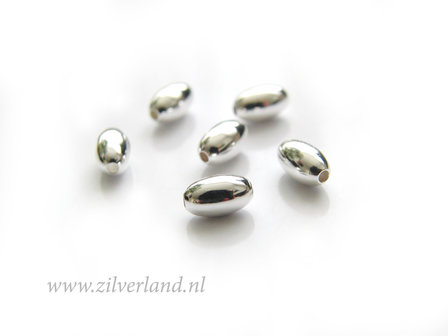 10 Stuks 6,8mm Sterling Zilveren Kralen- Ovaal