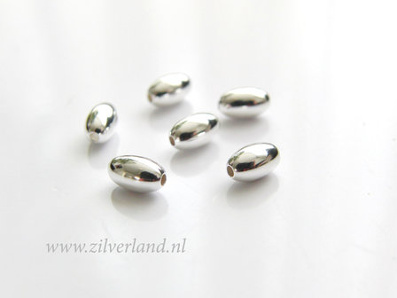10 Stuks 6,8mm Sterling Zilveren Kralen- Ovaal