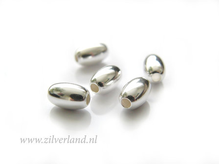 10 Stuks 8mm Sterling Zilveren Kralen- Ovaal
