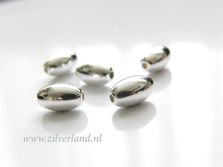 10 Stuks 10mm Sterling Zilveren Kralen- Ovaal