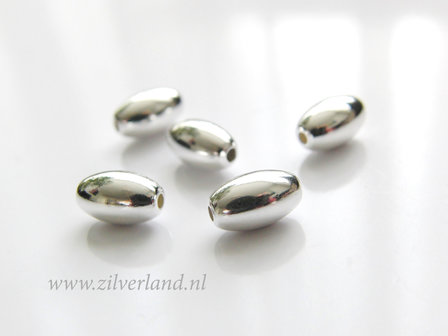 10 Stuks 10mm Sterling Zilveren Kralen- Ovaal
