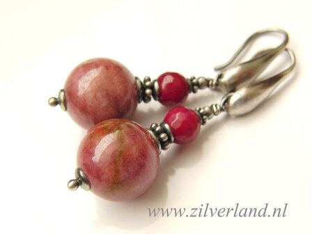 Edelstenen Oorbellen met Toermalijn en Jade