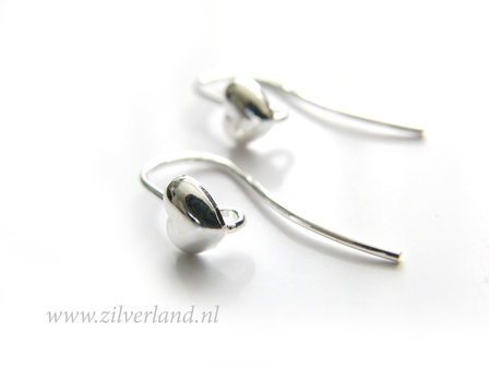 Sterling Zilveren Oorhaken- Hartje