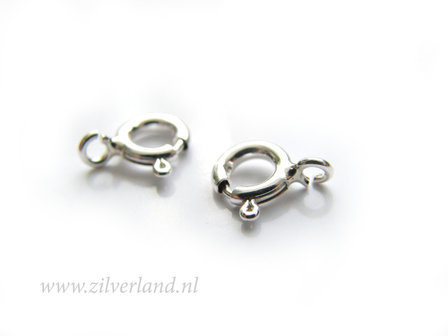 6mm Sterling Zilveren Veerring Slotje