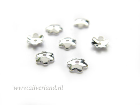 10 Stuks Kralenkapjes 5mm- Bloem