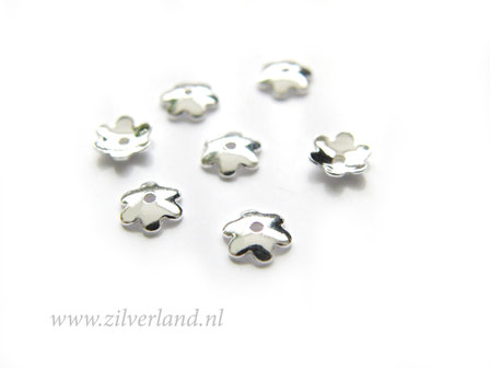 10 Stuks Kralenkapjes 5mm- Bloem