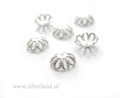 10 Stuks Kralenkapjes 8,5mm- Bloem