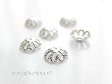 10 Stuks Kralenkapjes 8,5mm- Bloem