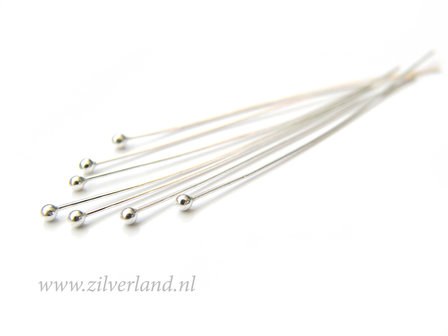 10 Stuks 0,40mm x 4,0cm Sterling Zilveren Nietstiften